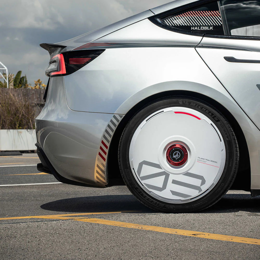 HALODISC 2 Wheel Covers for Tesla | Custom Numbers