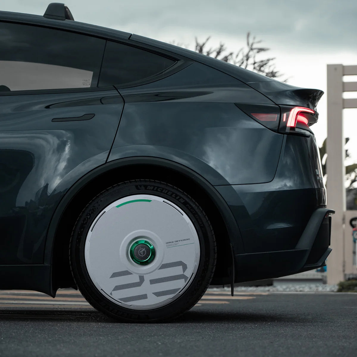 HALODISC 2 Wheel Covers for Tesla | Custom Numbers