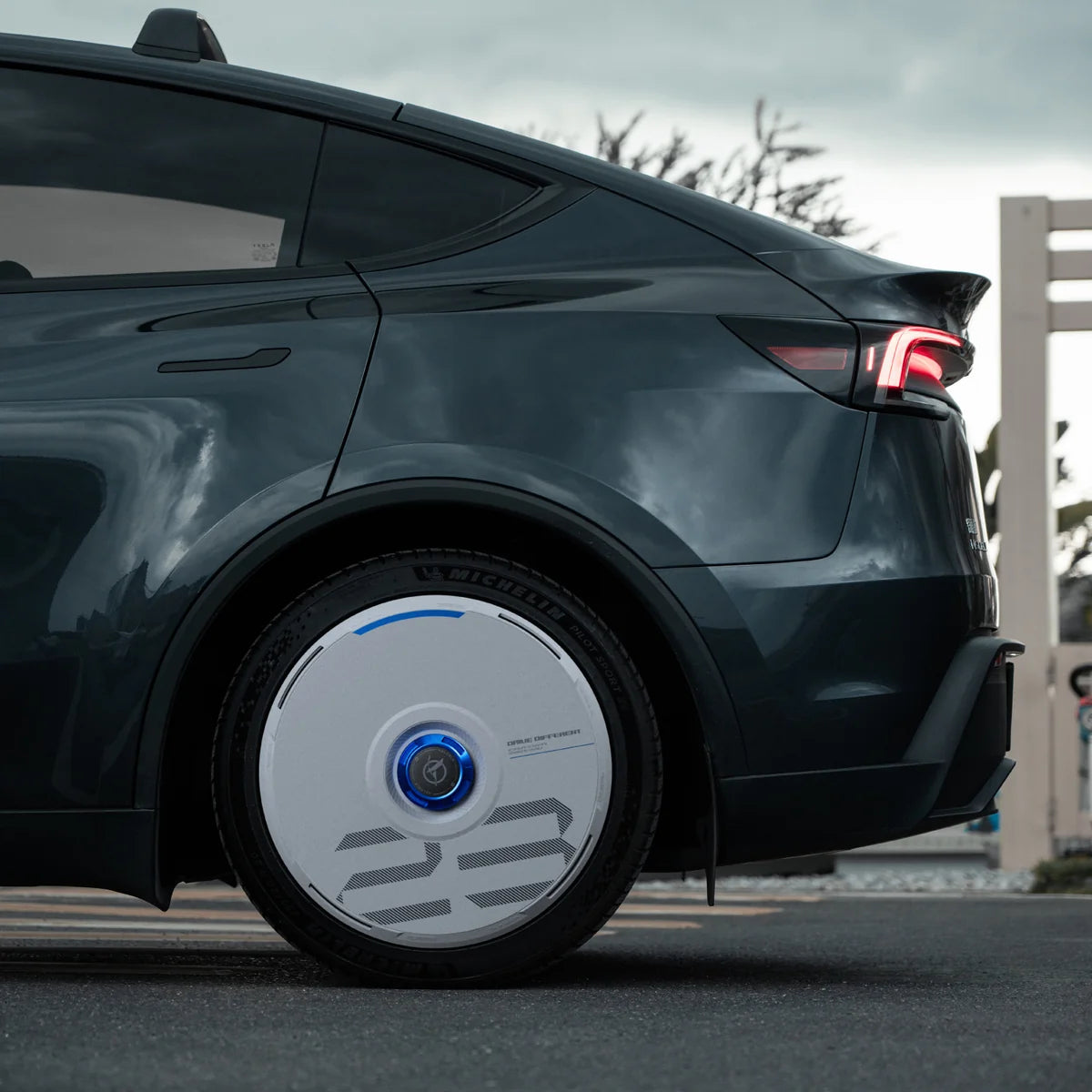 HALODISC 2 Wheel Covers for Tesla | Custom Numbers