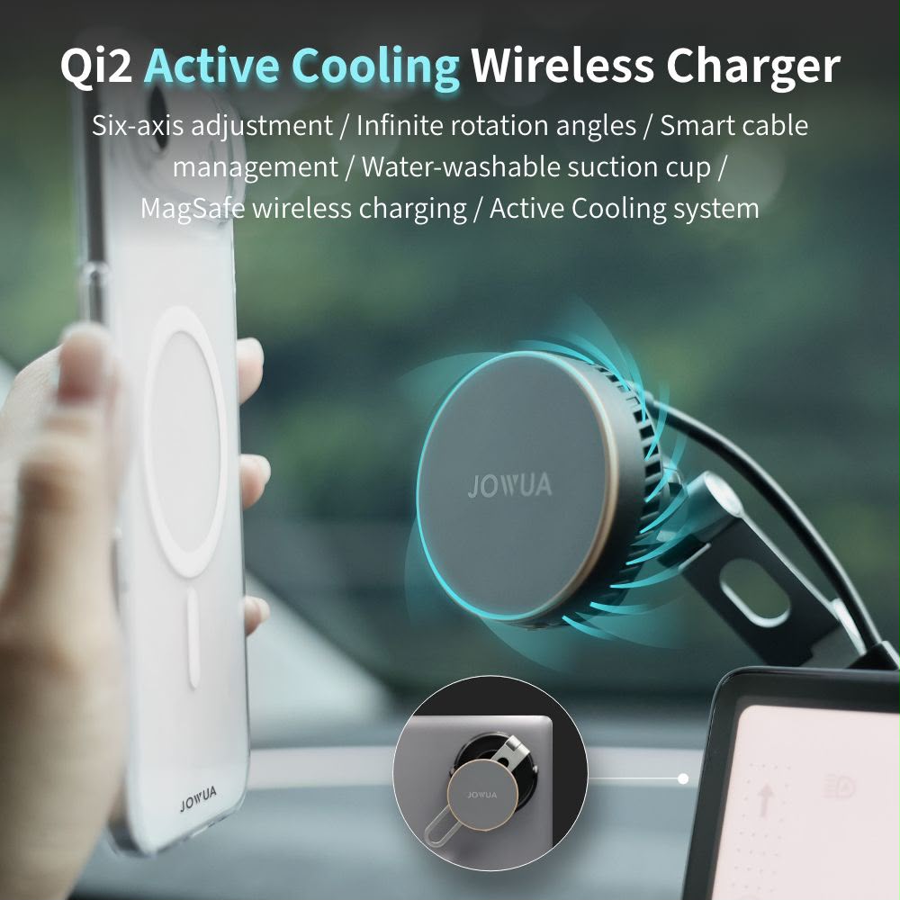 Jowua Active Cooling Tesla Compatible Phone Mount (S/3/X/Y/Cybertruck)(現貨)