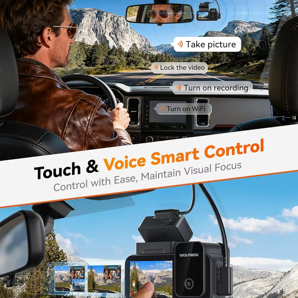 WOLFBOX X5 3 Channel 4K HDR Dash Cam 行車記錄儀 香港行貨 兩年保養 套裝連安裝服務