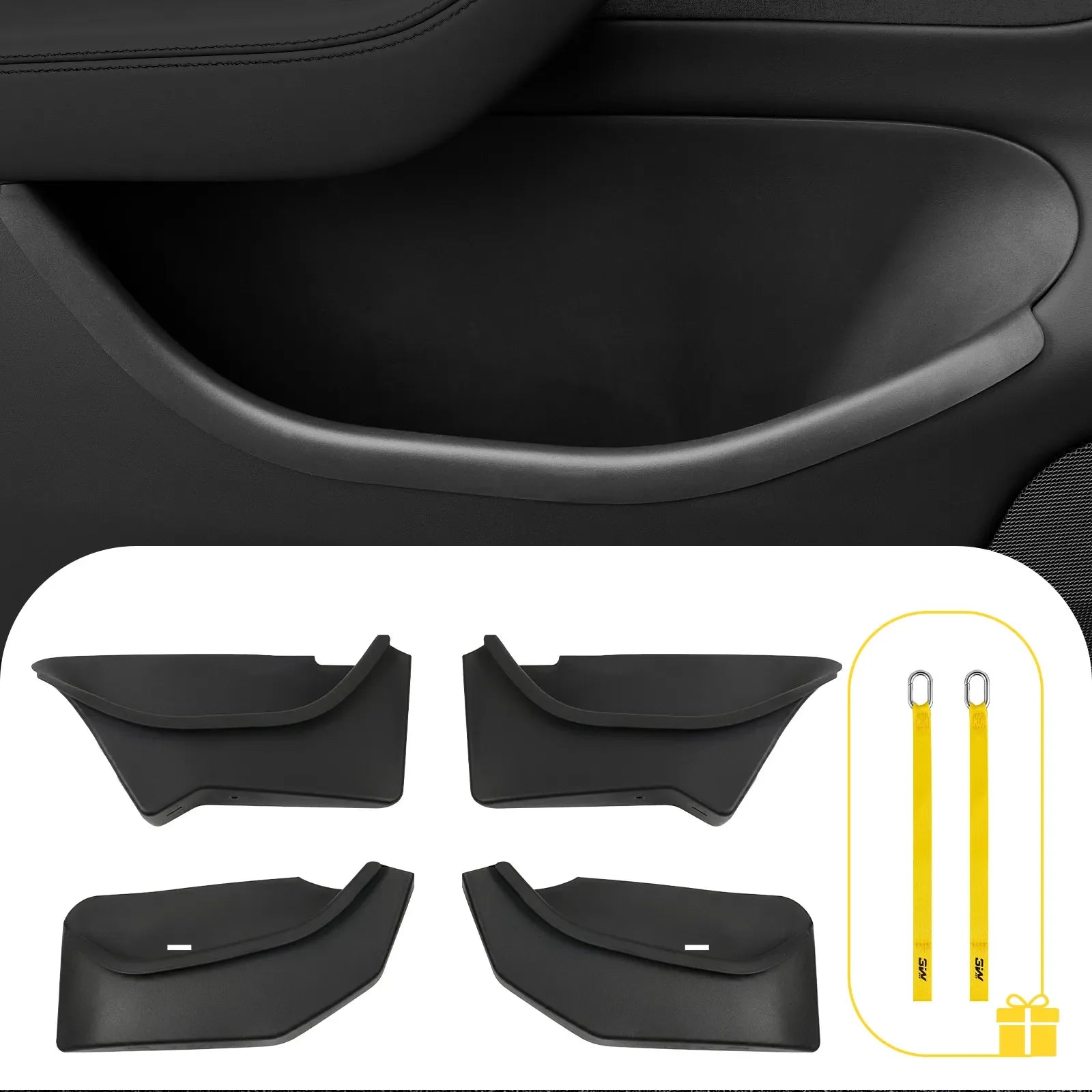 3W Tesla Model Y Juniper 2025 2026 車門收納袋收納套裝（不適用於 Model Y 標準版）