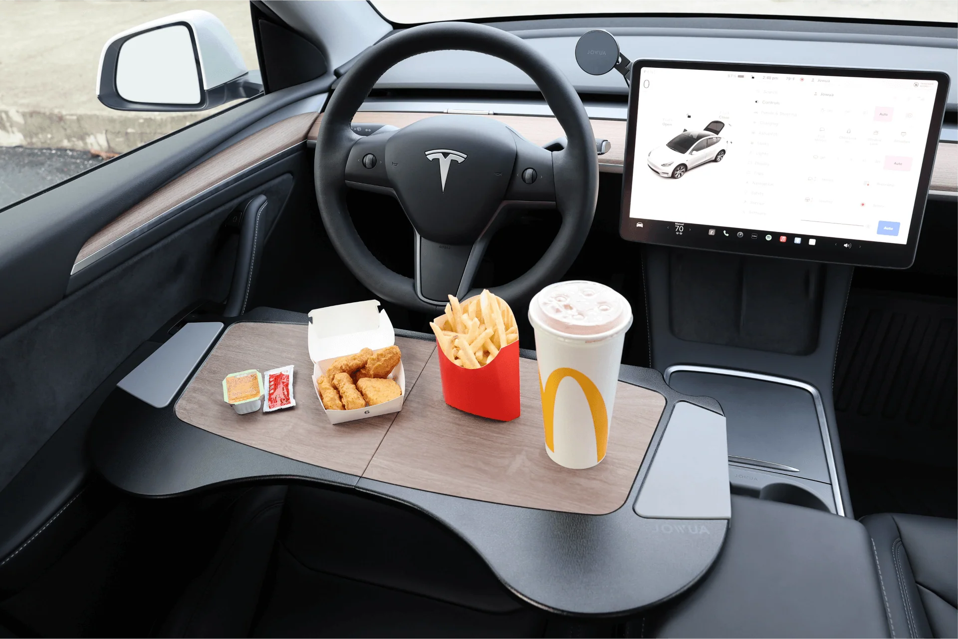 Jowua Foldable Car Tray for Tesla