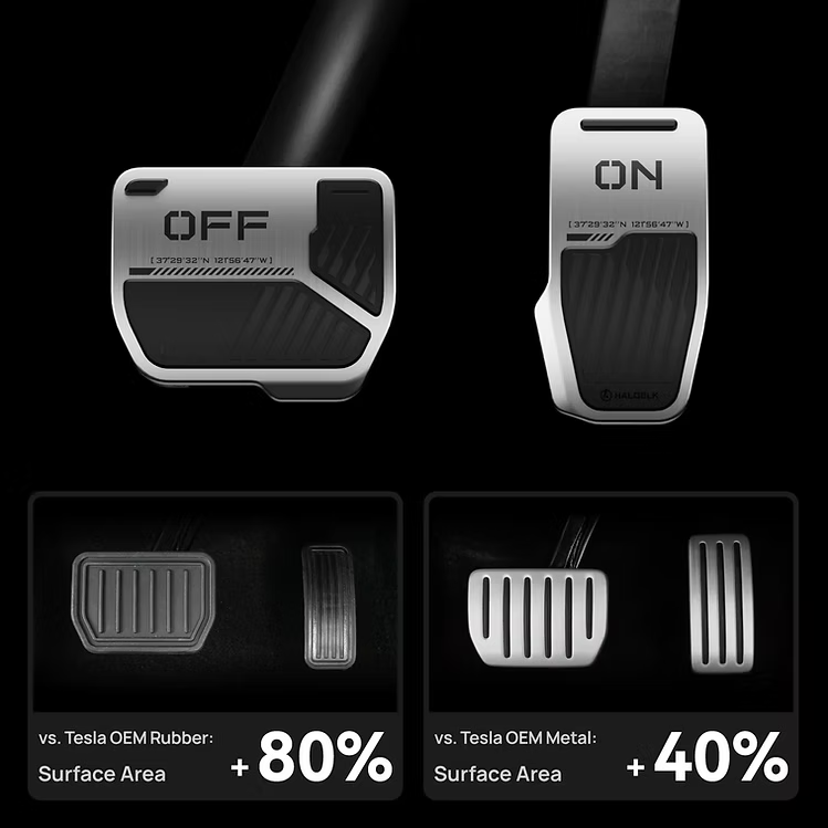 HALOBLK 合金踏板Alloy Car Pedal Covers for Tesla｜Toy Switch 2.0