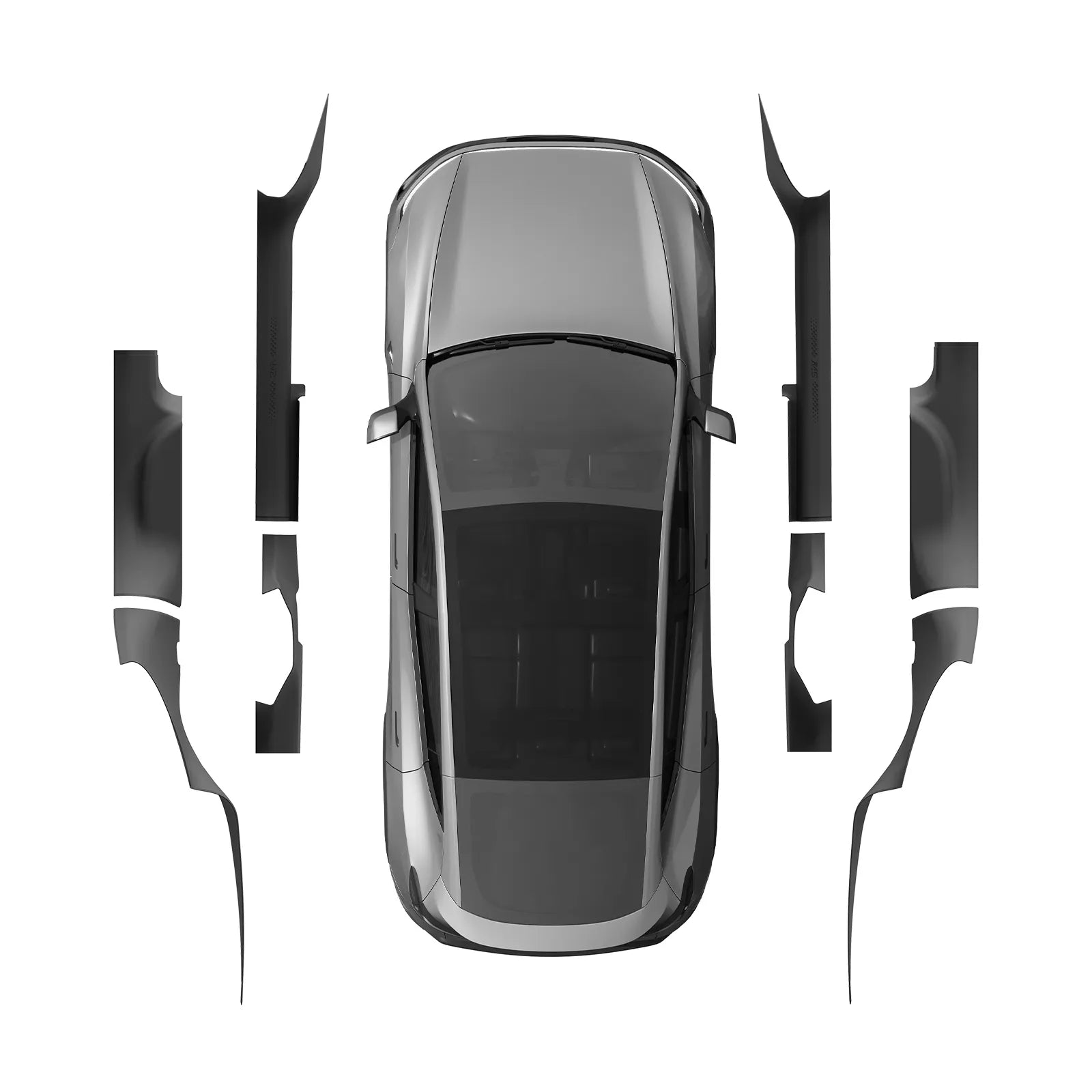 3W 全TPE門檻保護條套裝Tesla Model Y Juniper 2025+/Model 3 Highland 2024+