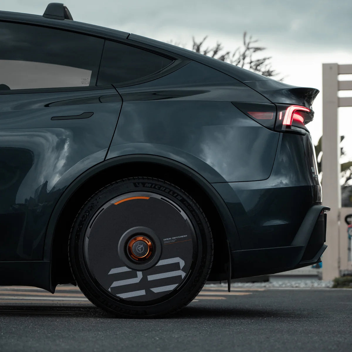 HALODISC 2 Wheel Covers for Tesla | Custom Numbers