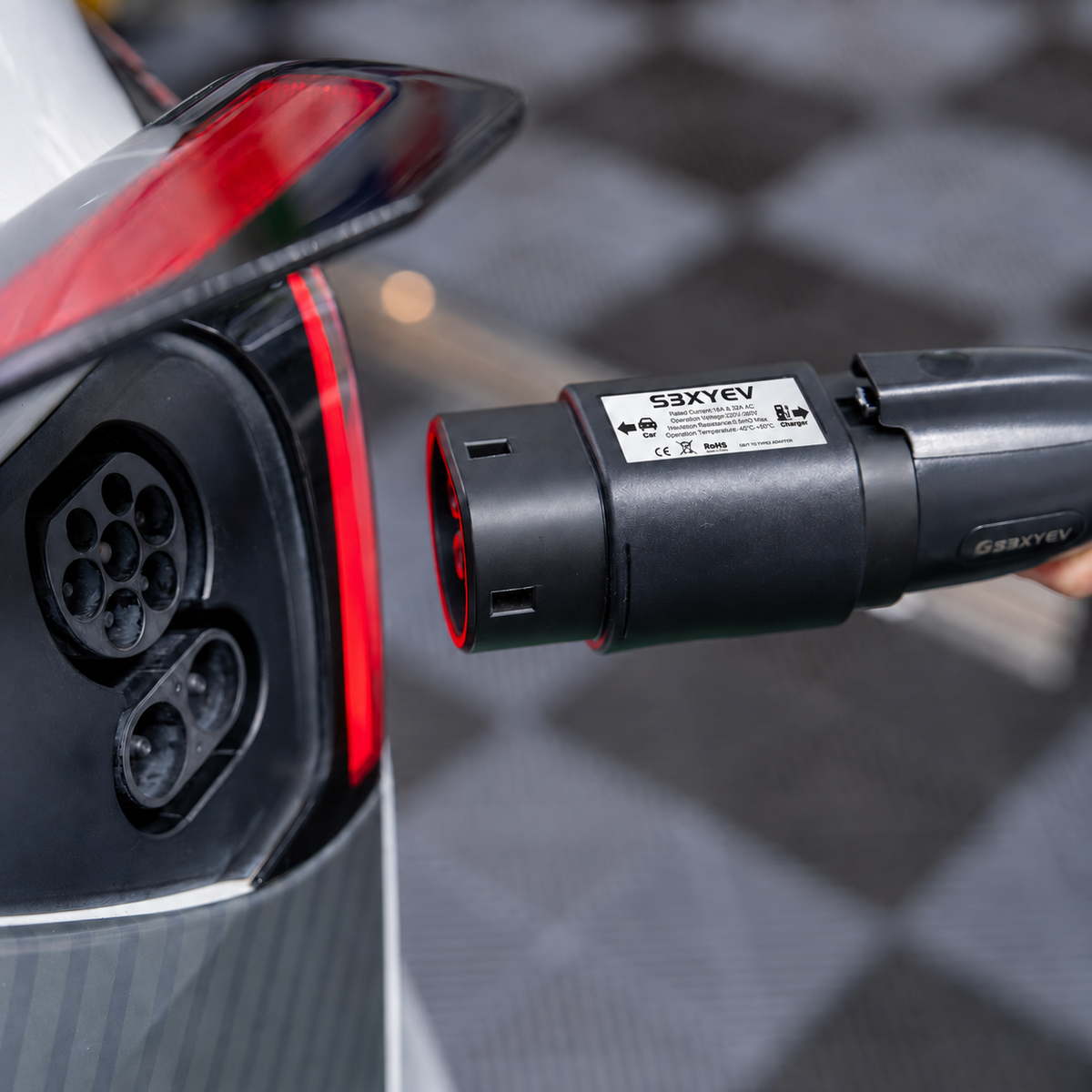 S3XYEV(溫控)AC Adapter Pro GB/T to Type 2交流轉接器(港車北上專用)兩年保用(現貨)