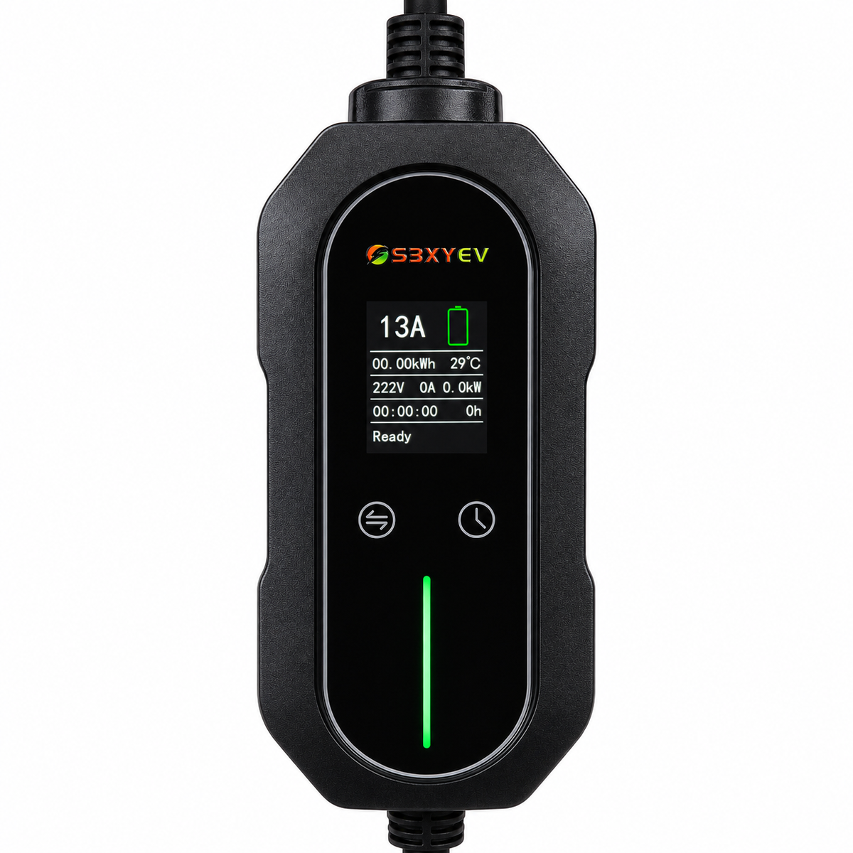 S3XYEV 32A雙溫控藍色工業頭3針(56mm)IP67帶溫控CEE to Type 2 流動充電器(第二代)兩年保用 現貨